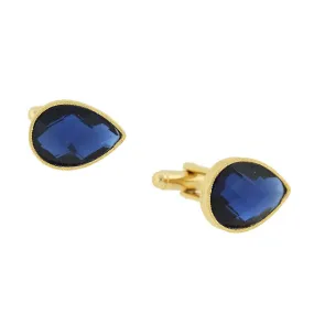 1928 Jewelry Teardrop Montana Blue Cufflinks