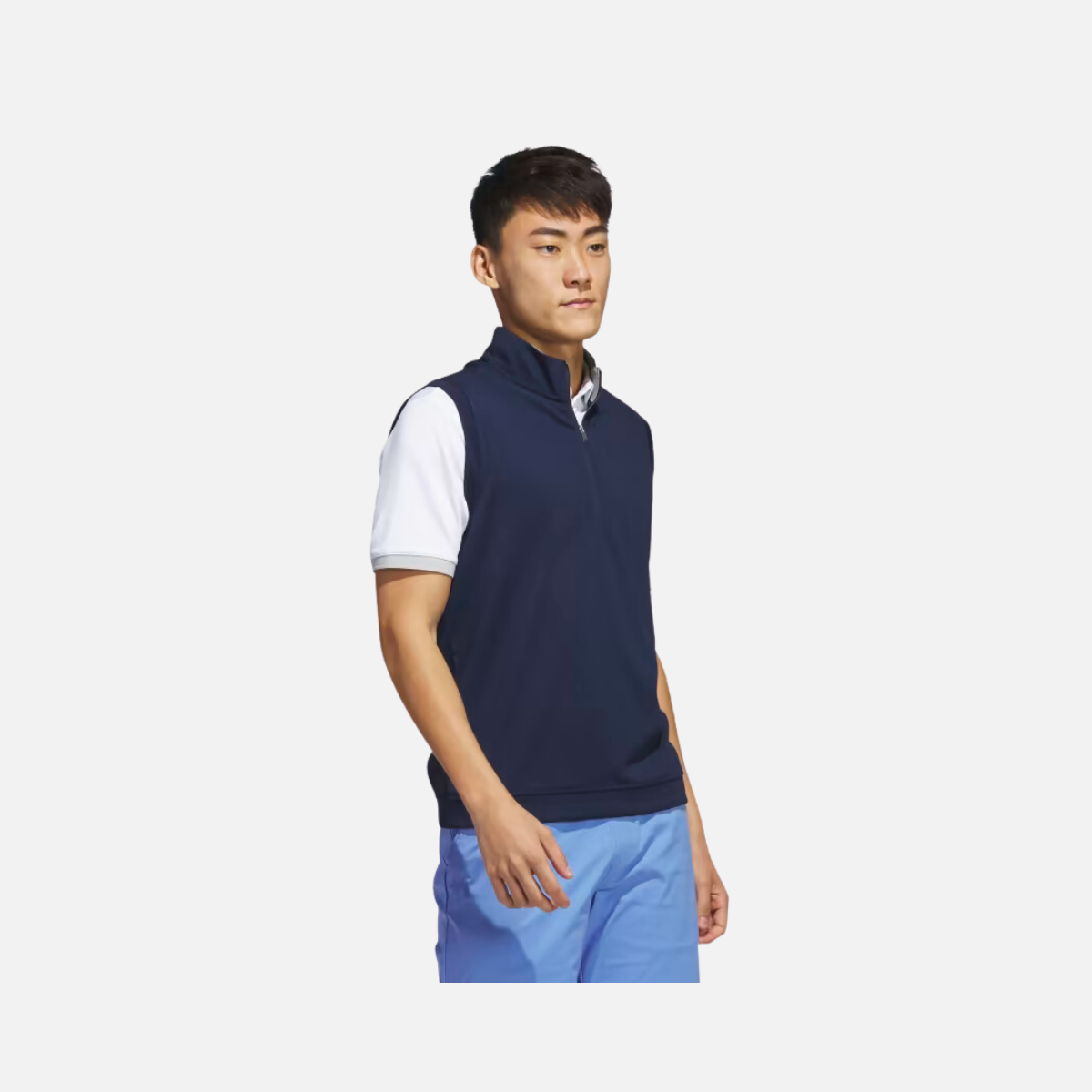 Adidas Elevated 1/4 Zip Pullover Men's Golf Vest - Collegiate Navy