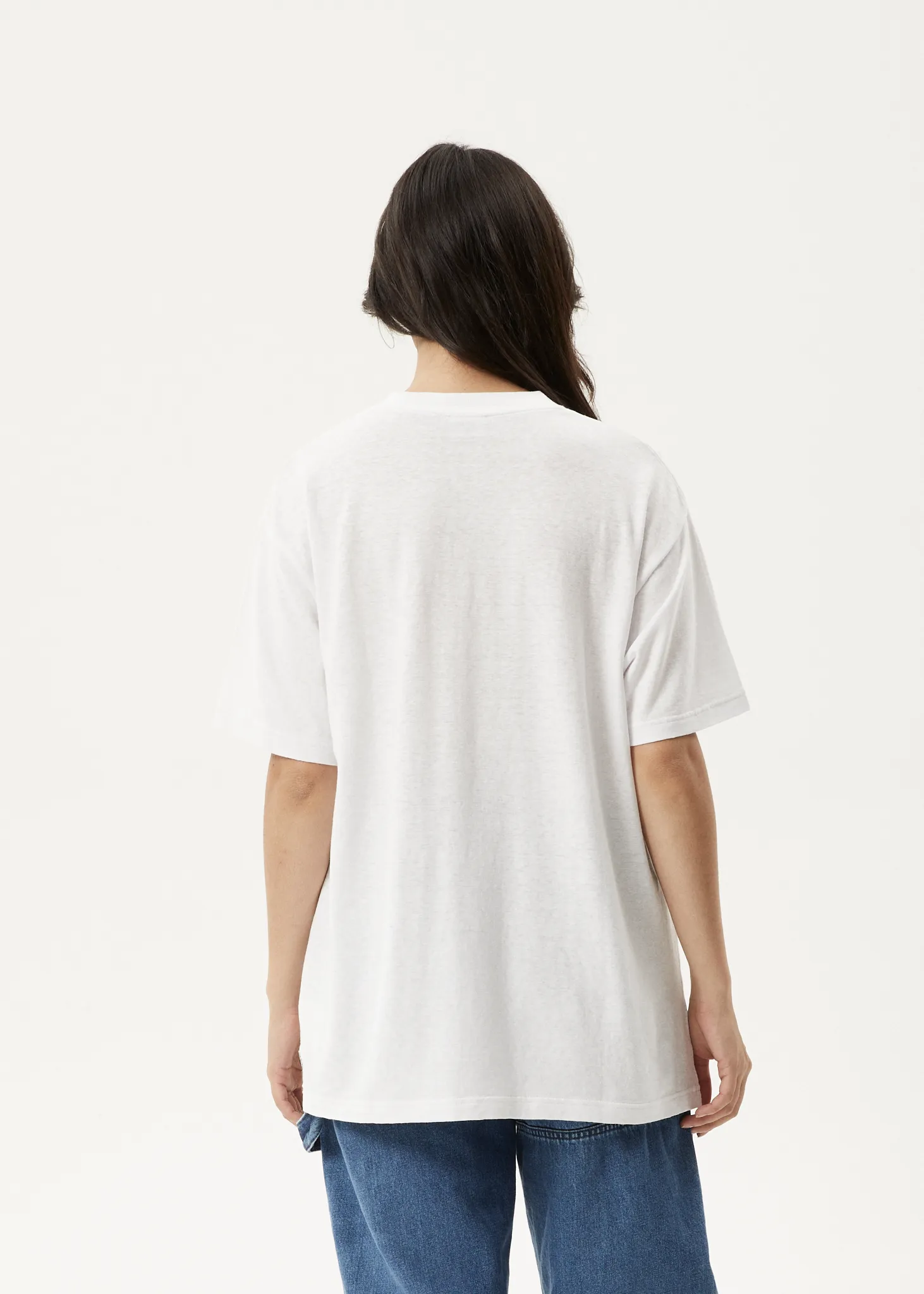 AFENDS Womens Worlds Above - Oversized T-Shirt - White