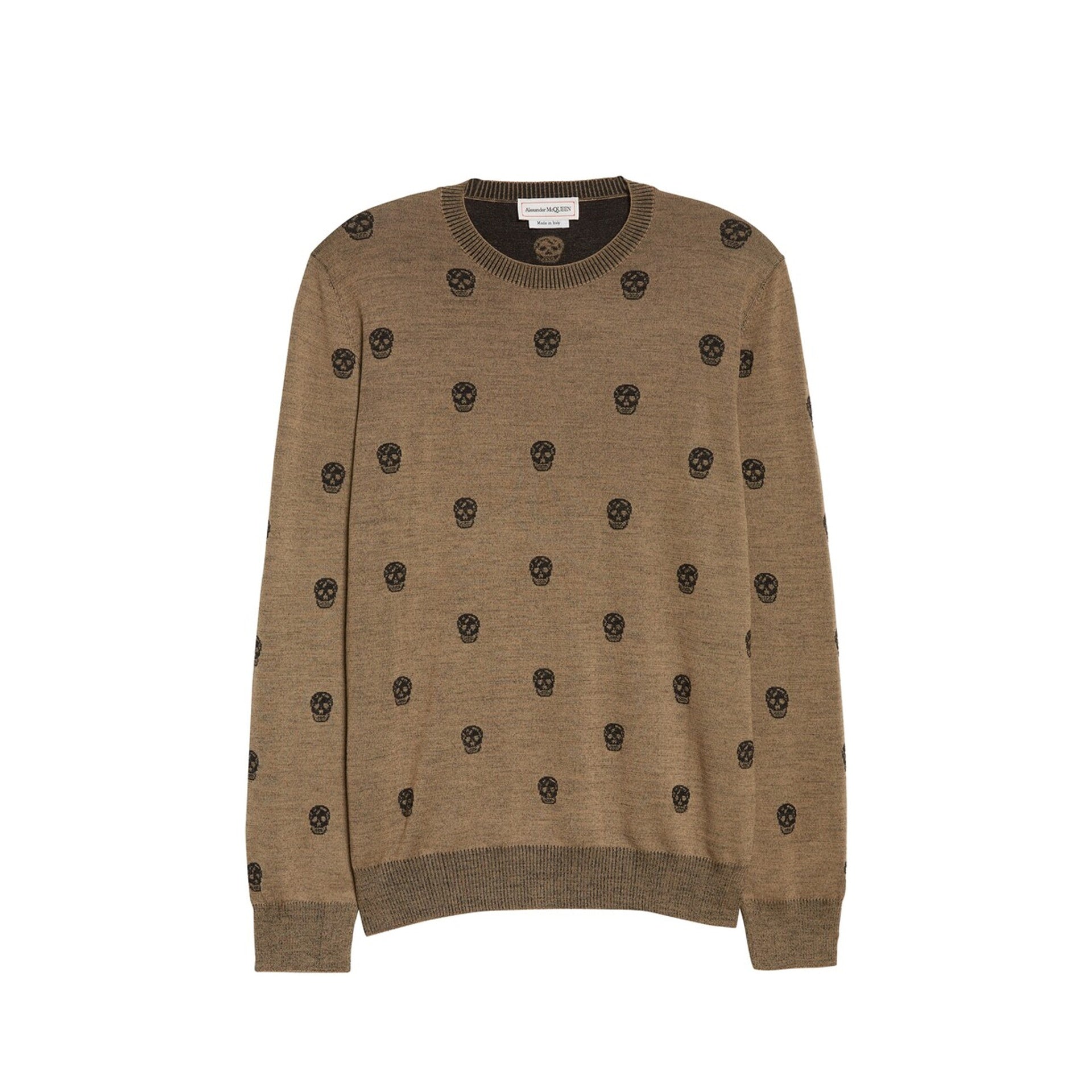 Alexander McQueen - Maglione con teschio in lana