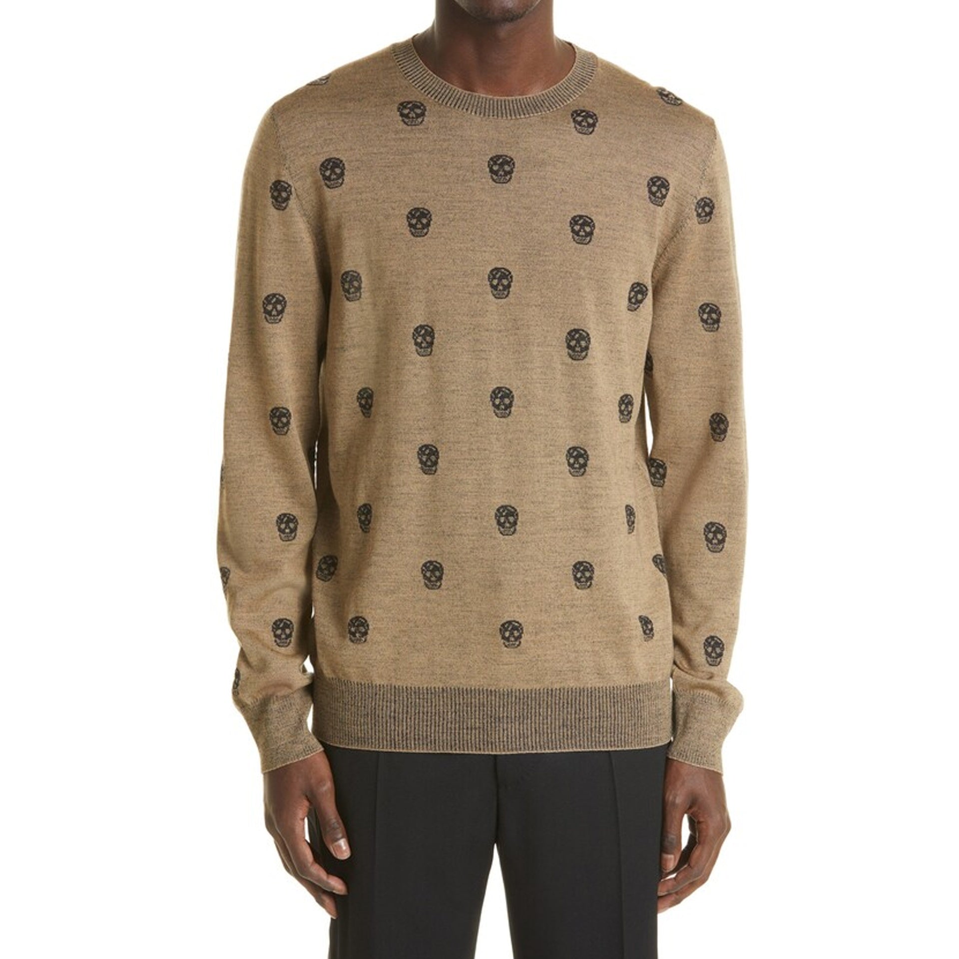 Alexander McQueen - Maglione con teschio in lana