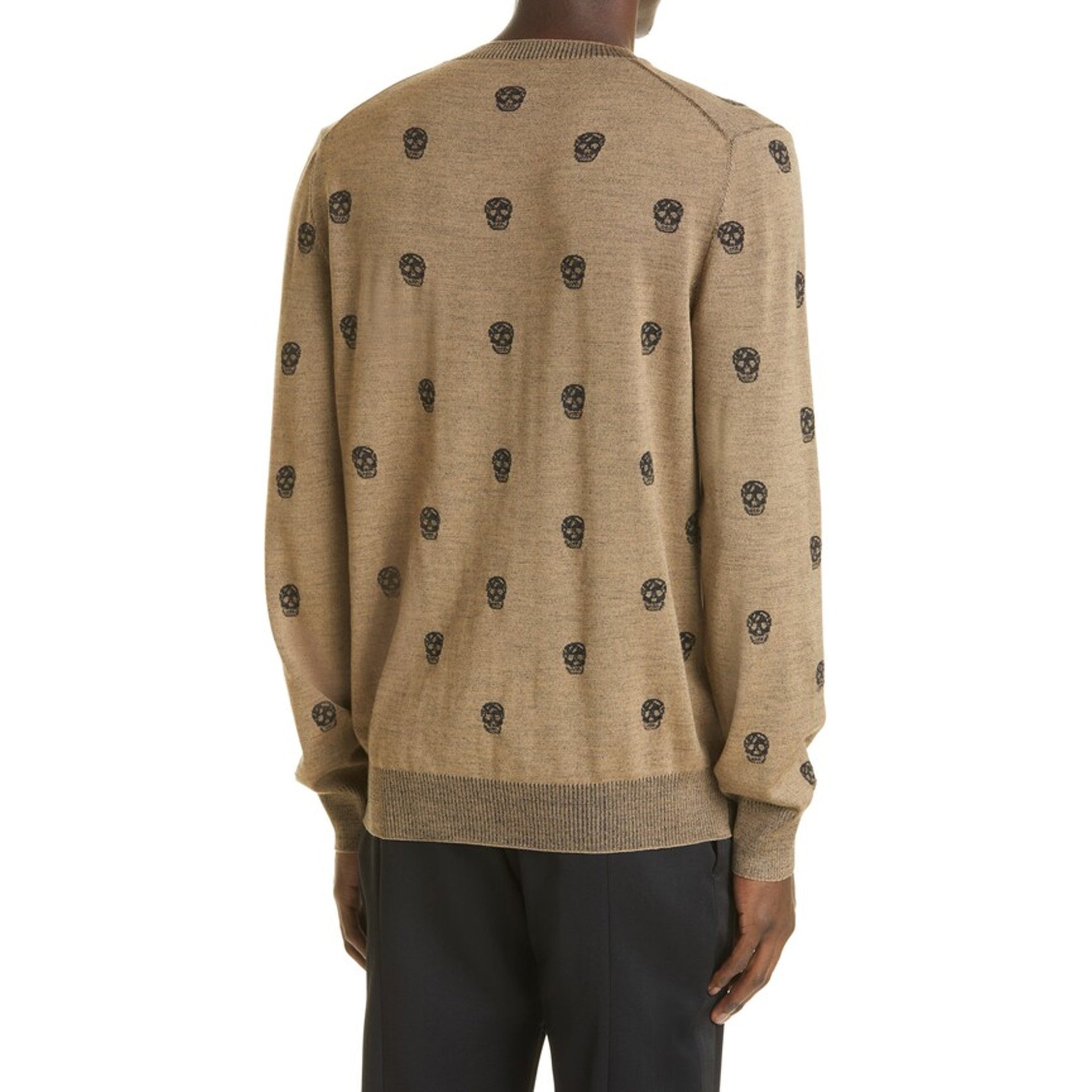 Alexander McQueen - Maglione con teschio in lana