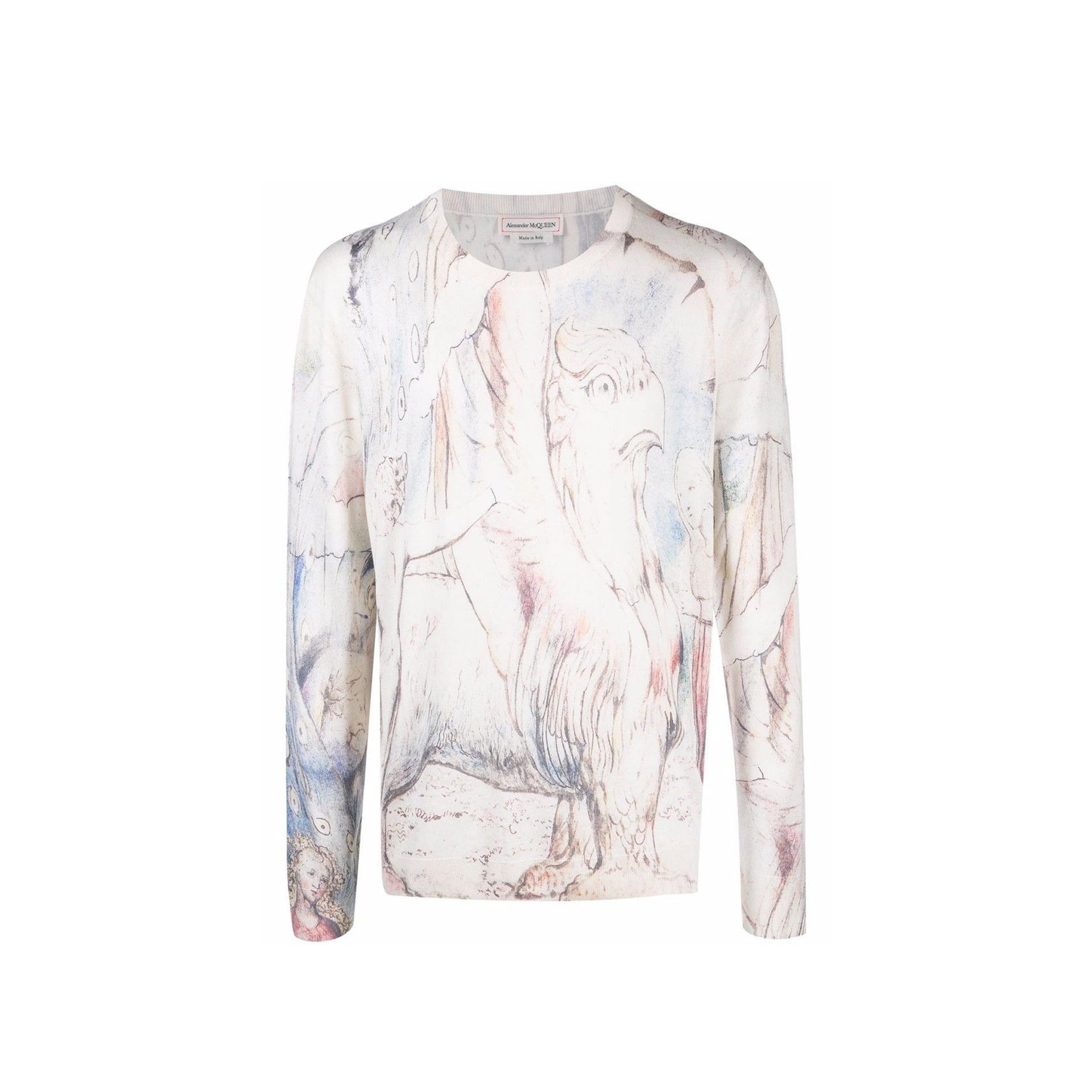 Alexander Mcqueen William Blake - Pullover con stampa dantesca