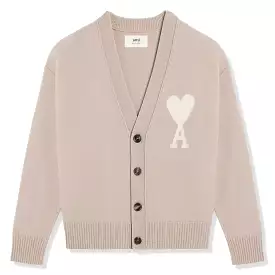 Ami Paris Ami De Coeur ADC Beige Off White Cardigan