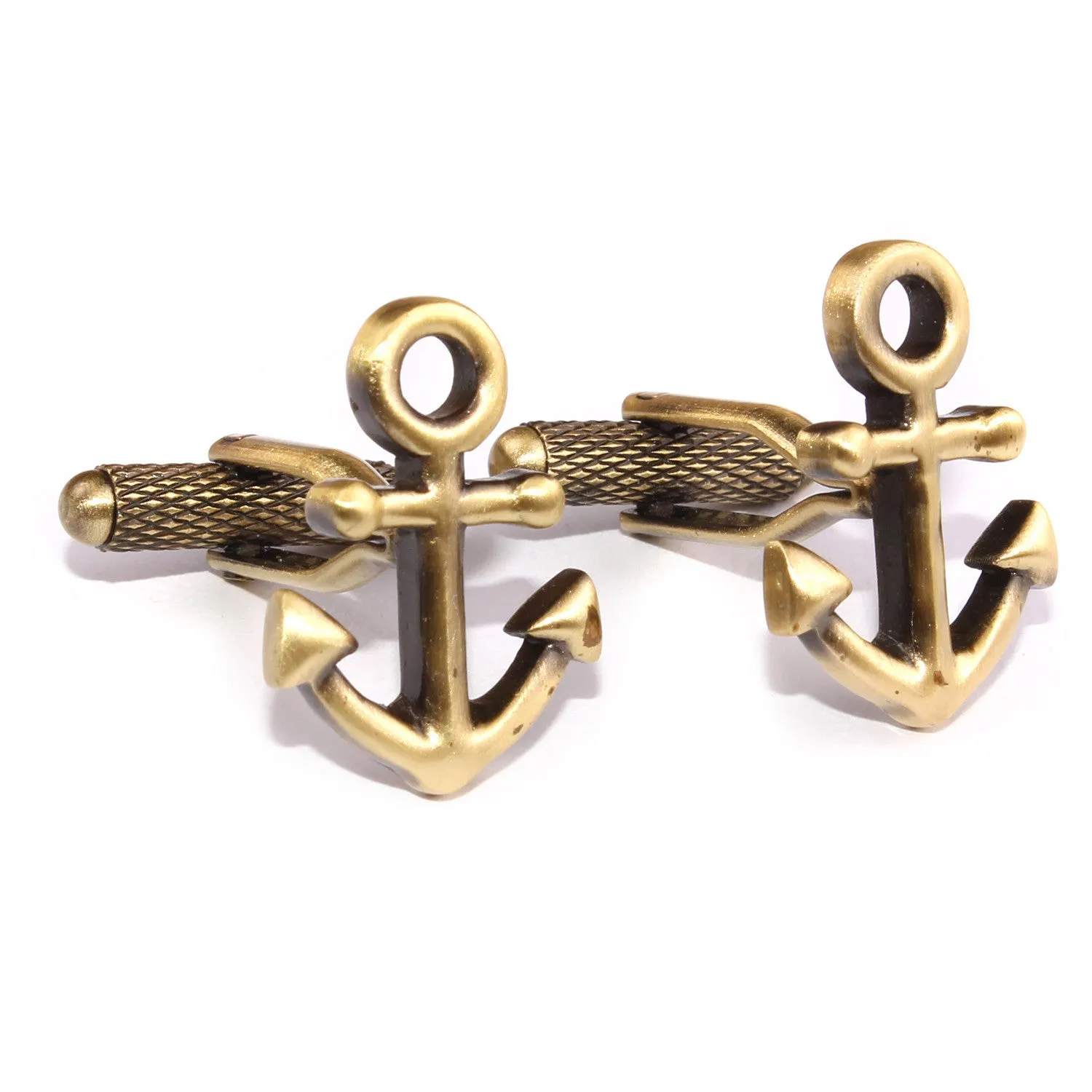 Antique Brass Anchor Cufflinks