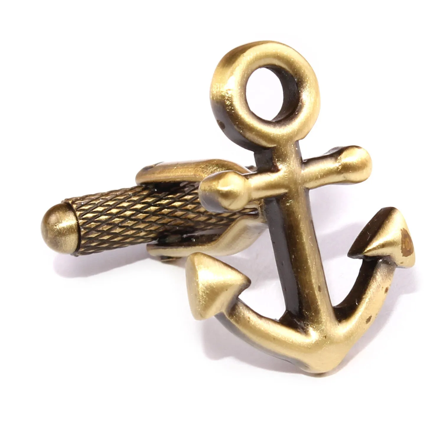 Antique Brass Anchor Cufflinks