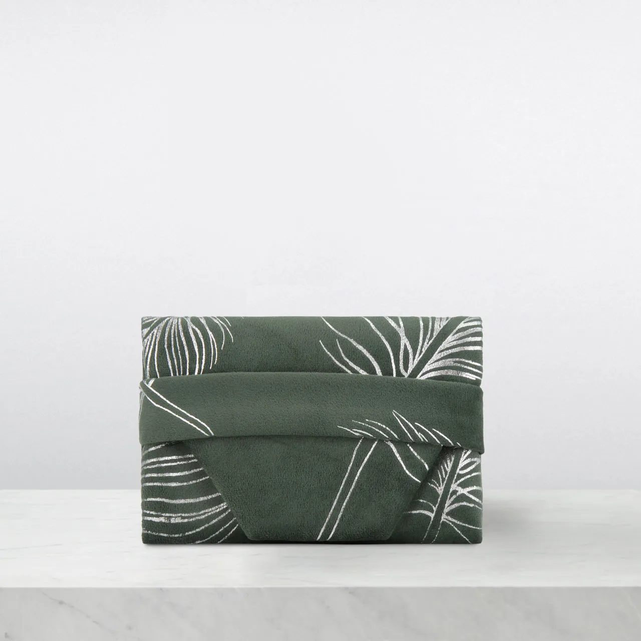 AOIFE MULLANE Printed Flap Clutch - Moss