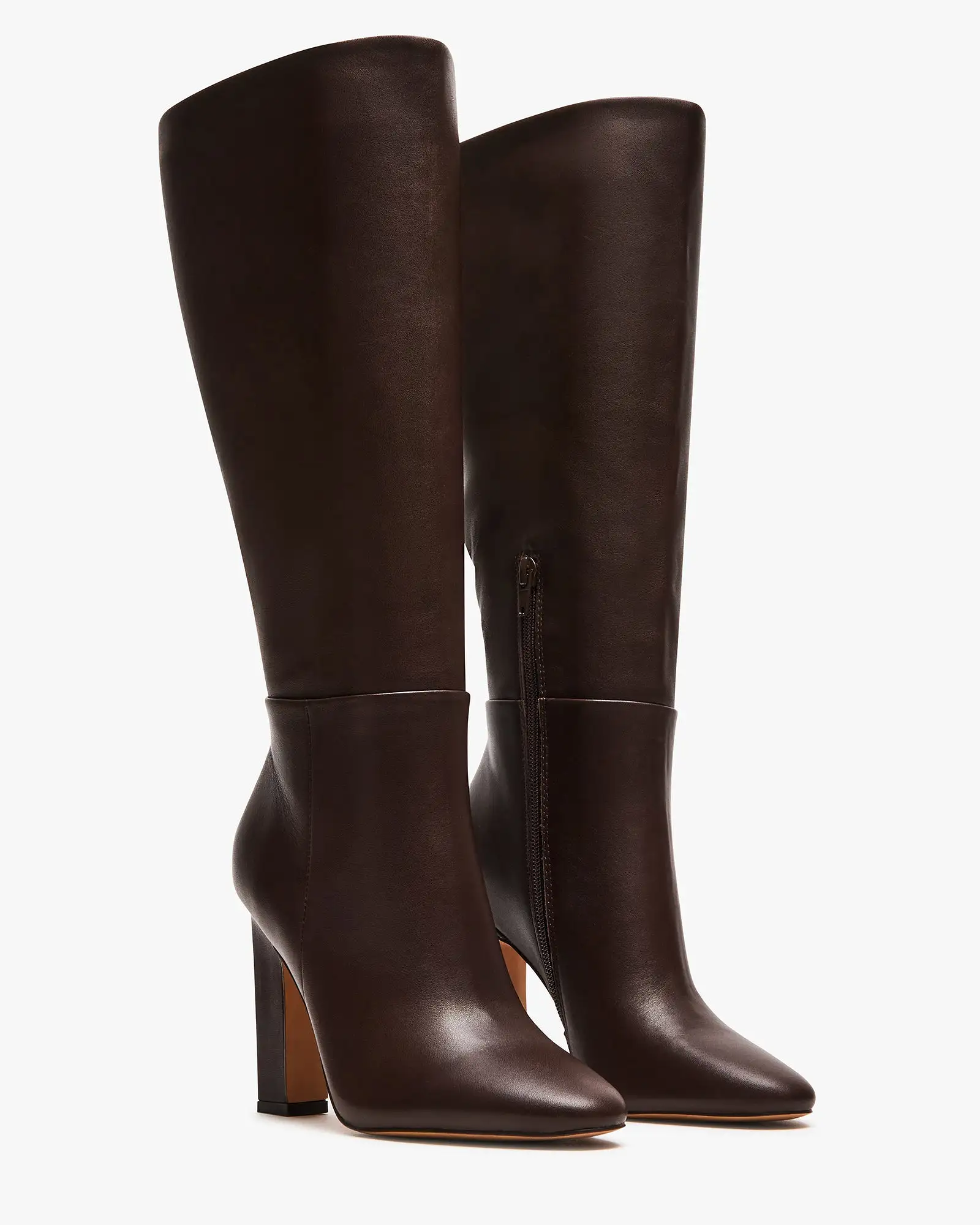 ARCHERS BROWN LEATHER WIDE CALF