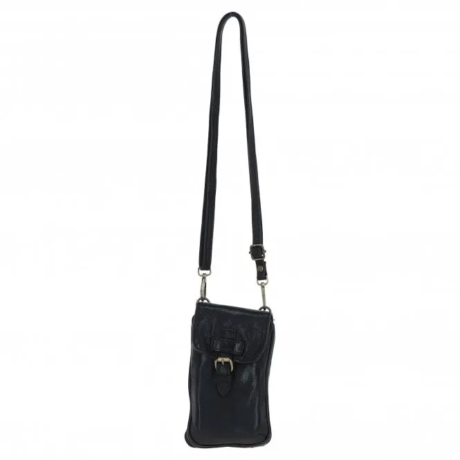 Ashwood Leather Crossbody Smart Phone Bag Black: D-99