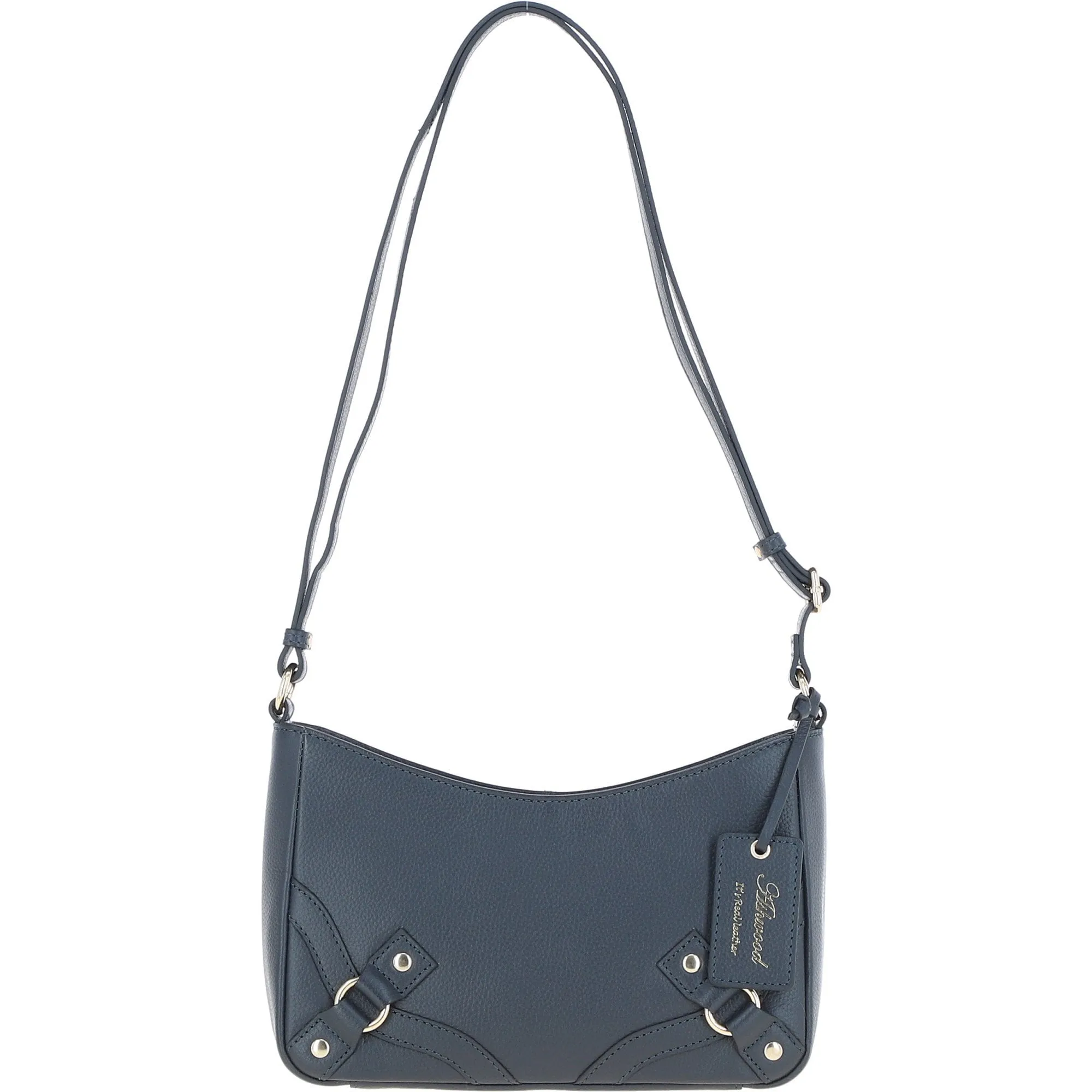 Ashwood Top Zip Leather Crossbody Bag Black: Z-78