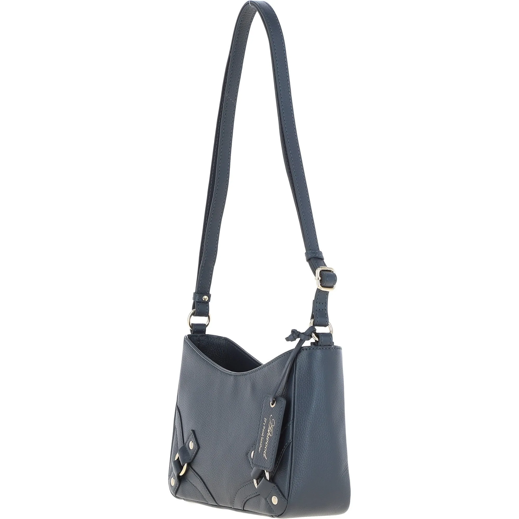 Ashwood Top Zip Leather Crossbody Bag Black: Z-78