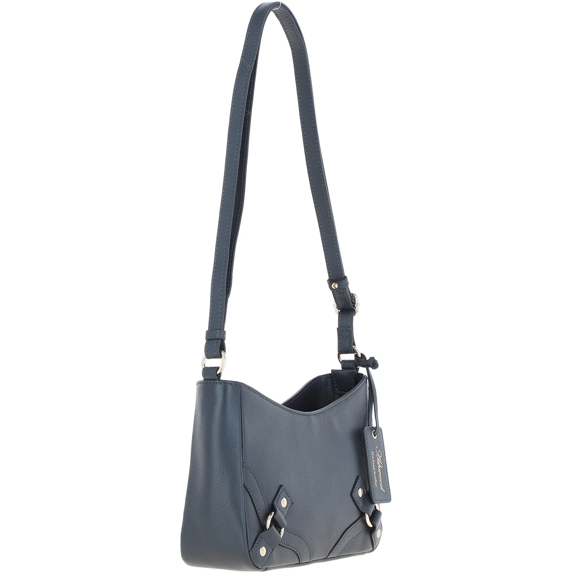 Ashwood Top Zip Leather Crossbody Bag Black: Z-78