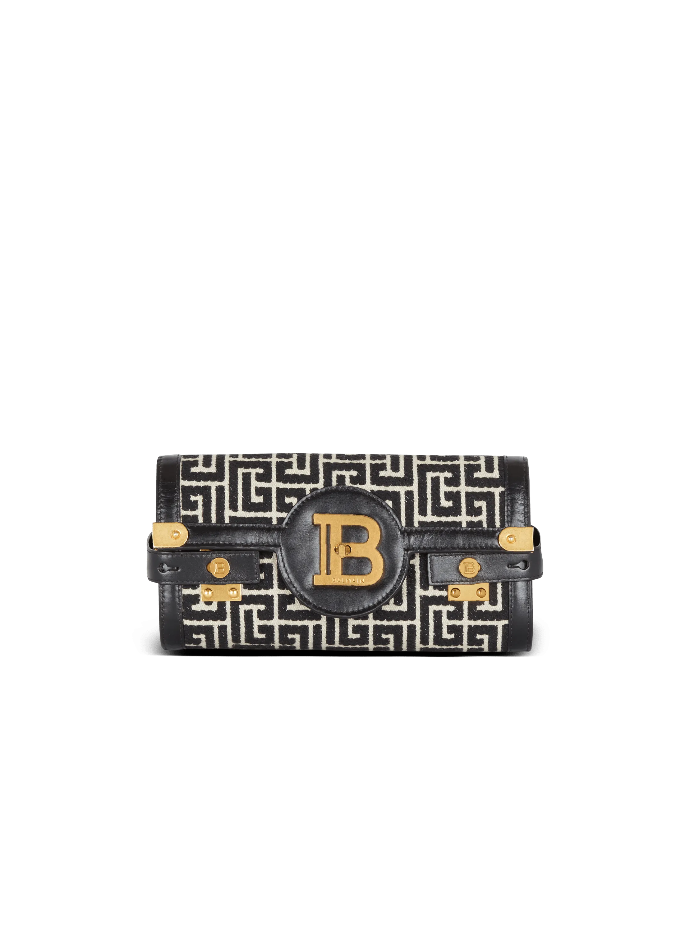 B-Buzz 23 jacquard and leather Clutch bag