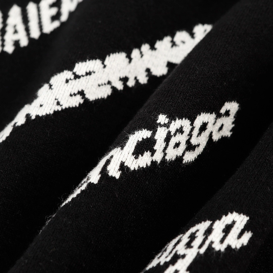 Balenciaga 23fw LOGOMANIA ALL OVER long-sleeved sweater 12.26