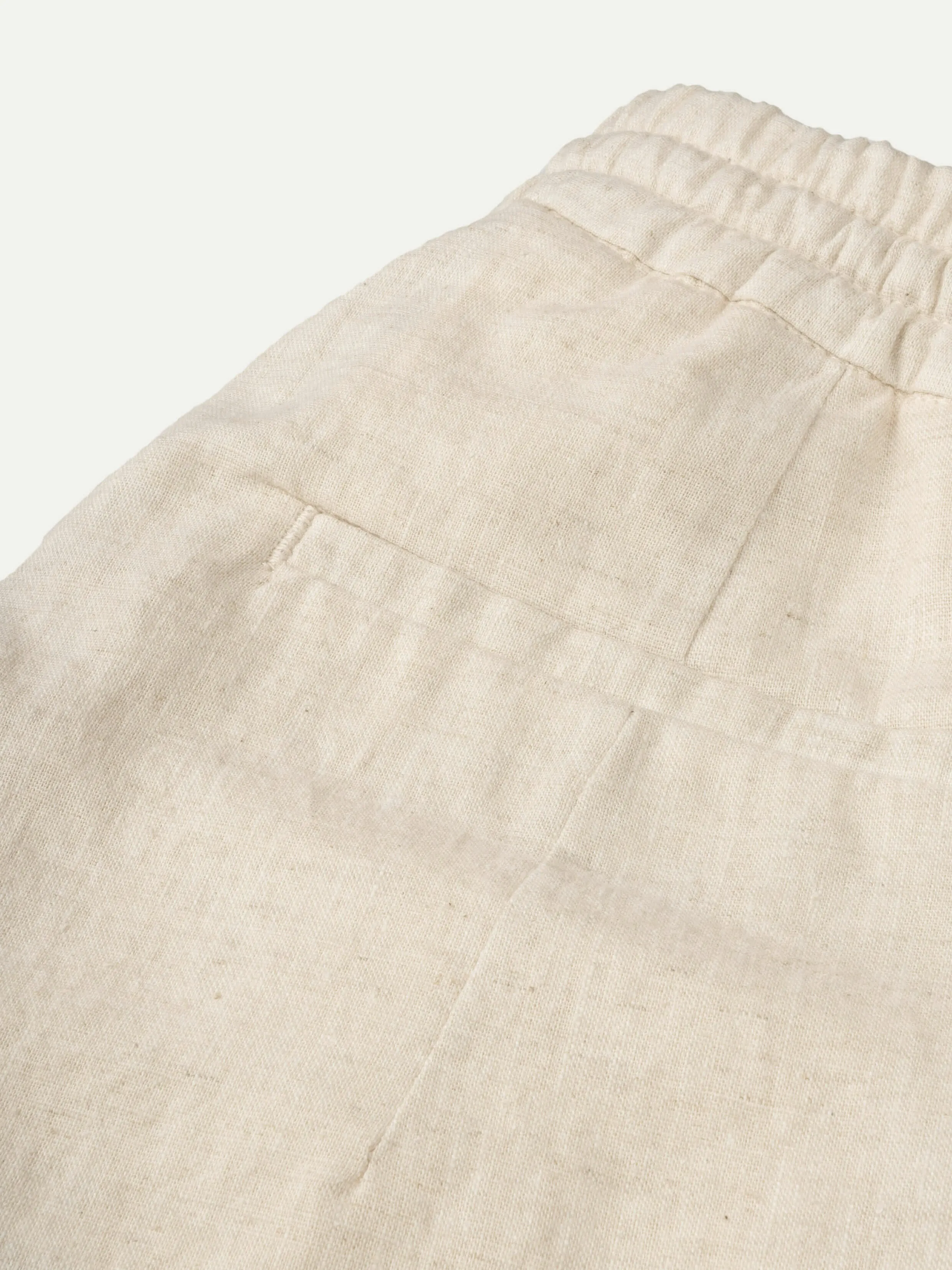 Beige Linen Seaside Shorts