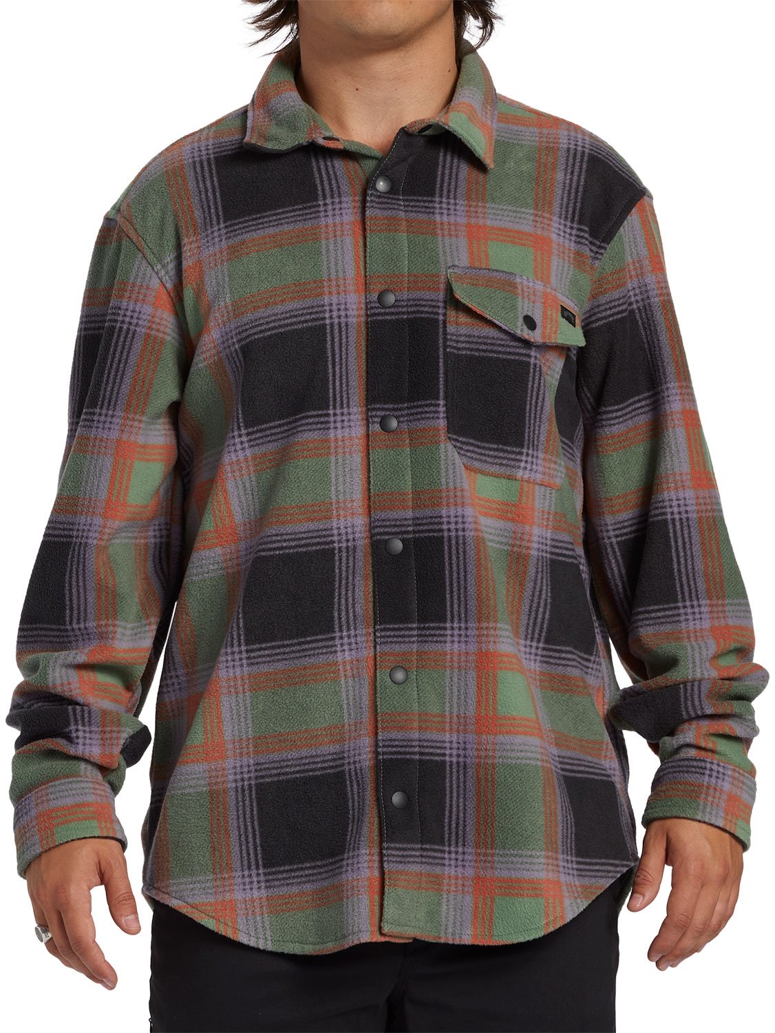 Billabong Men's Furnace Flannel Pullover Grey Violet