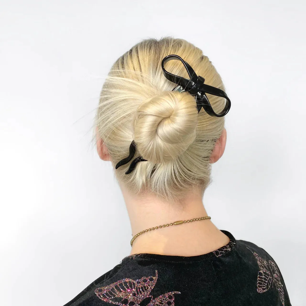 Black Large Bow Hairpin