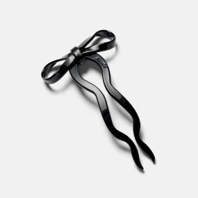 Black Large Bow Hairpin