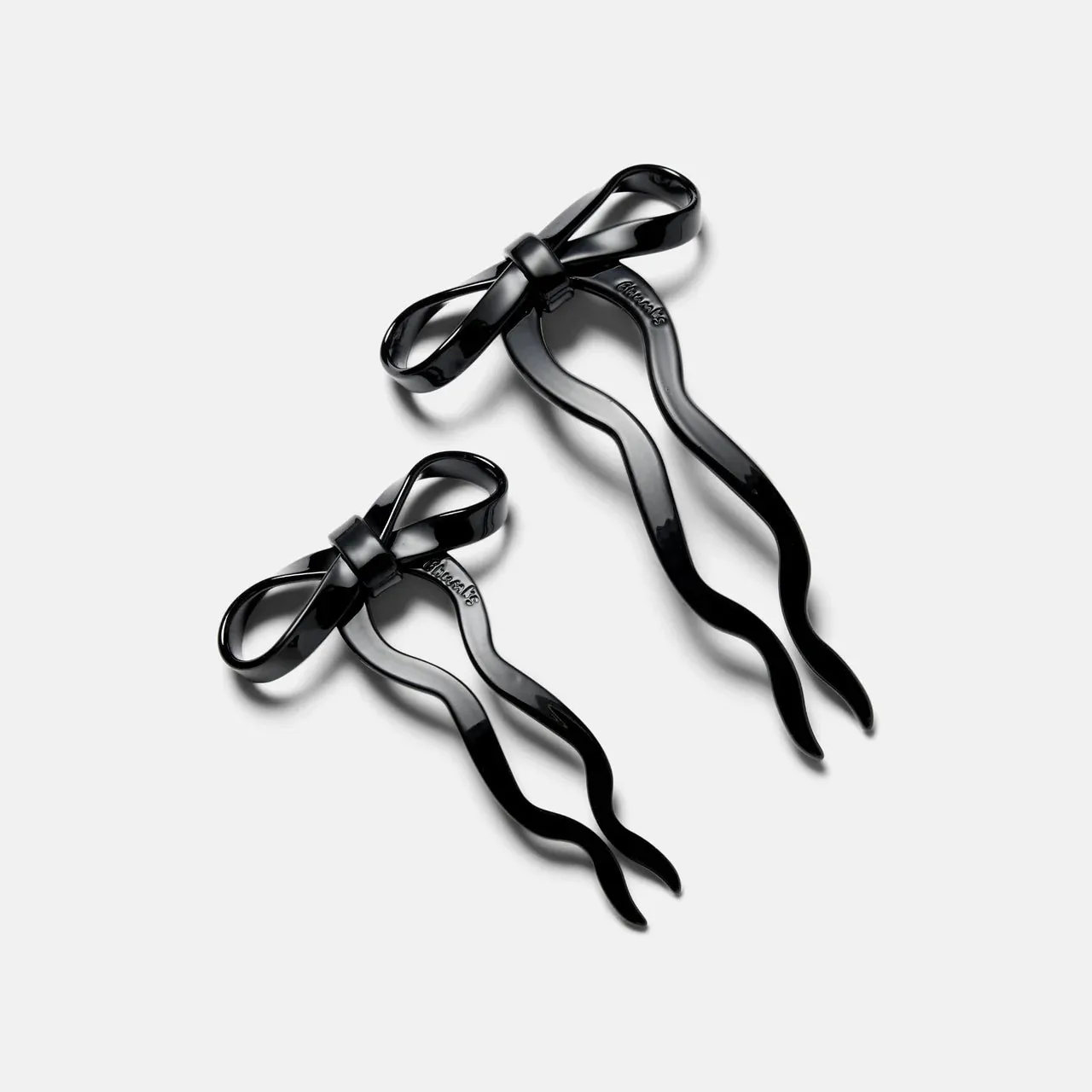 Black Large Bow Hairpin