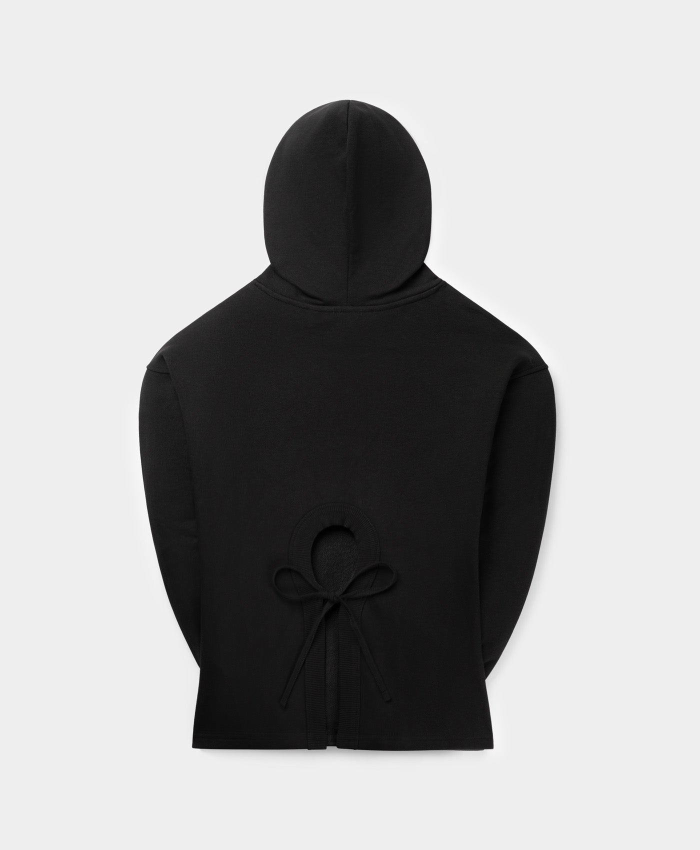 Black Zoe Open Back Hoodie