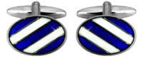 BLUE/WHITE STRIPE CUFFLINKS 901518