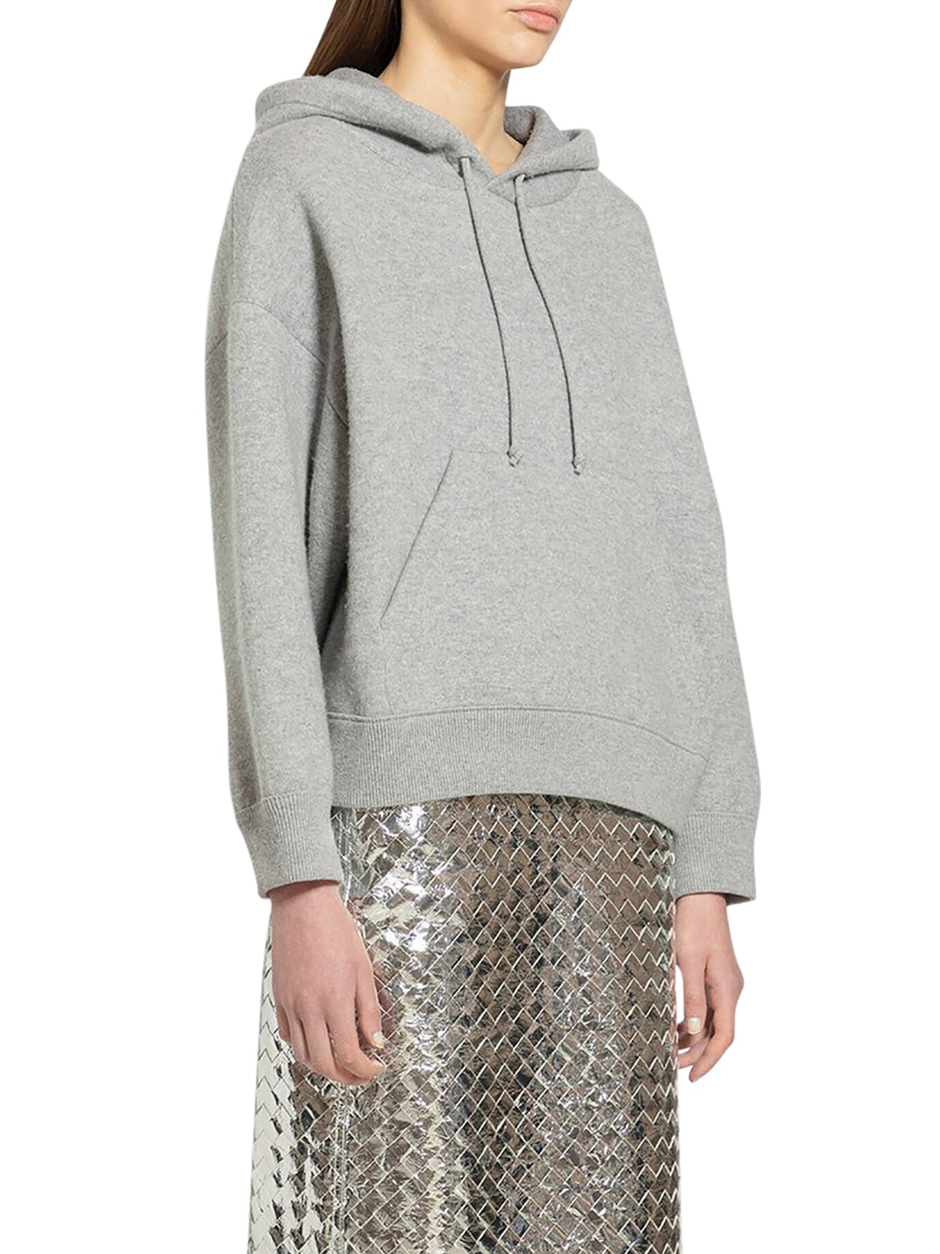 Bottega veneta women`s grey hoodie