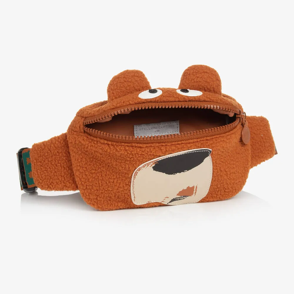 Boys Brown Fleece Bear Belt Bag (17cm)