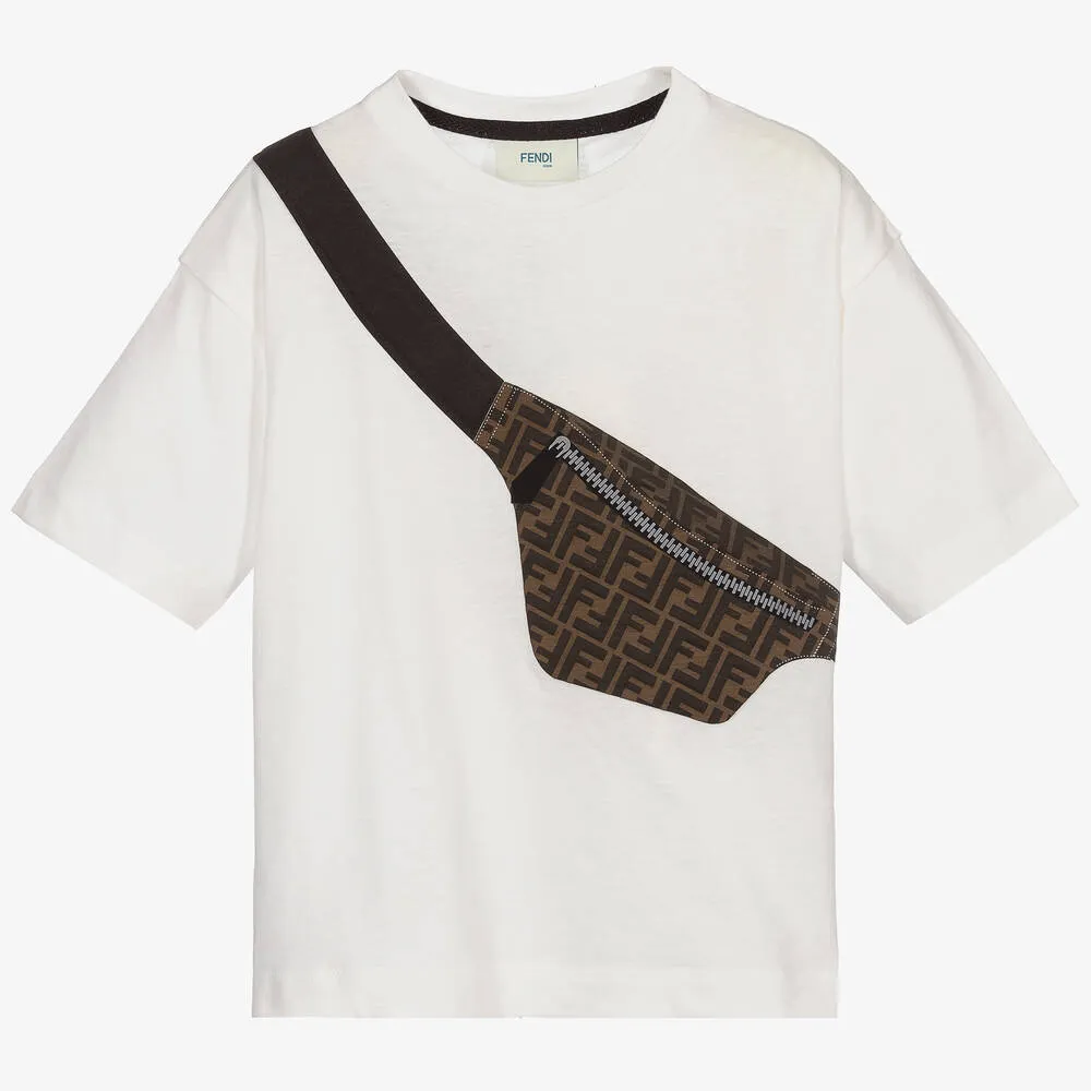 Boys Ivory FF Belt Bag T-Shirt