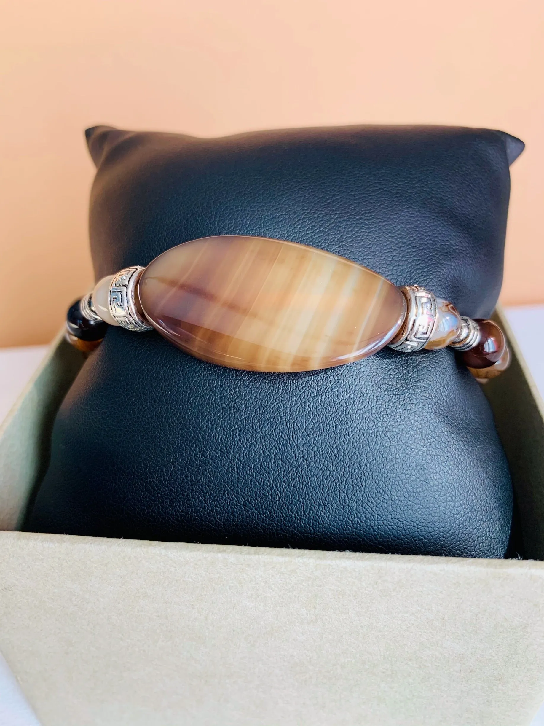 Brown Agate Stone Bracelet