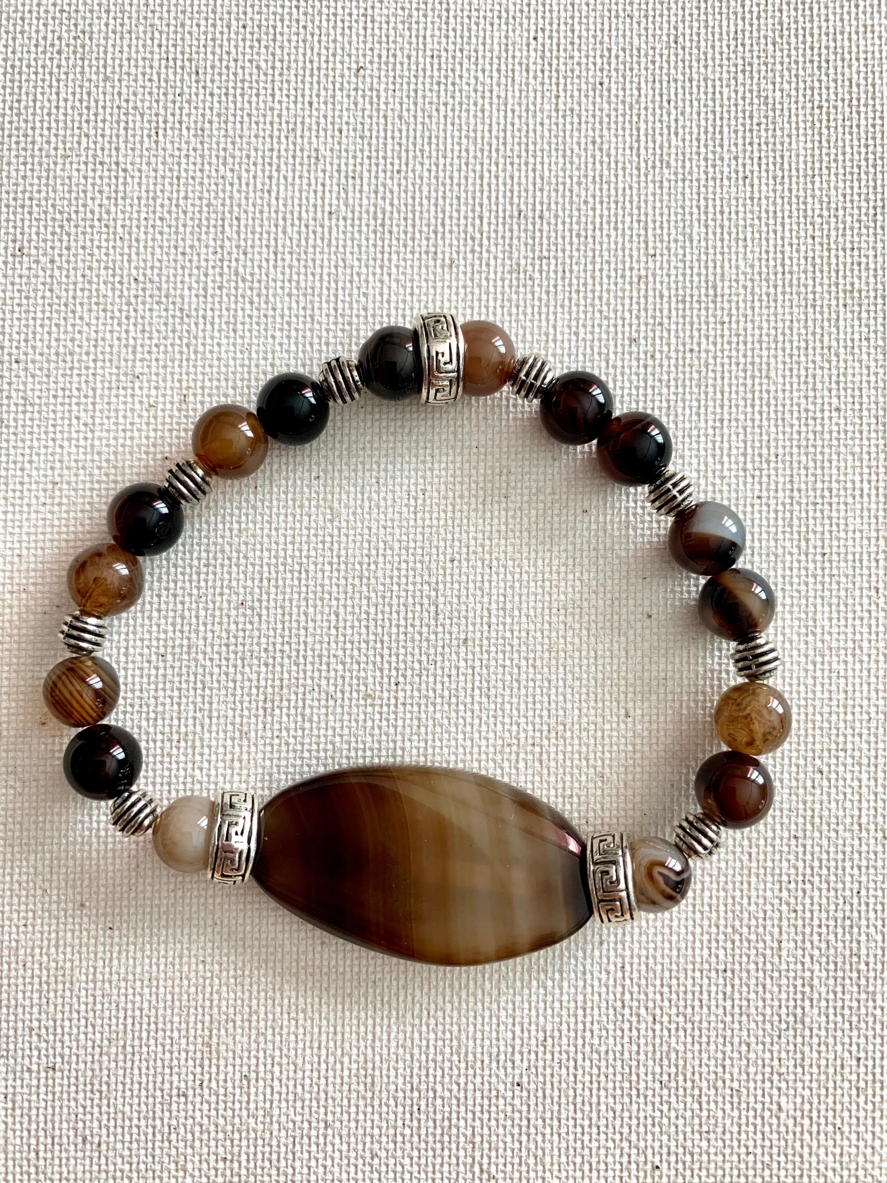 Brown Agate Stone Bracelet