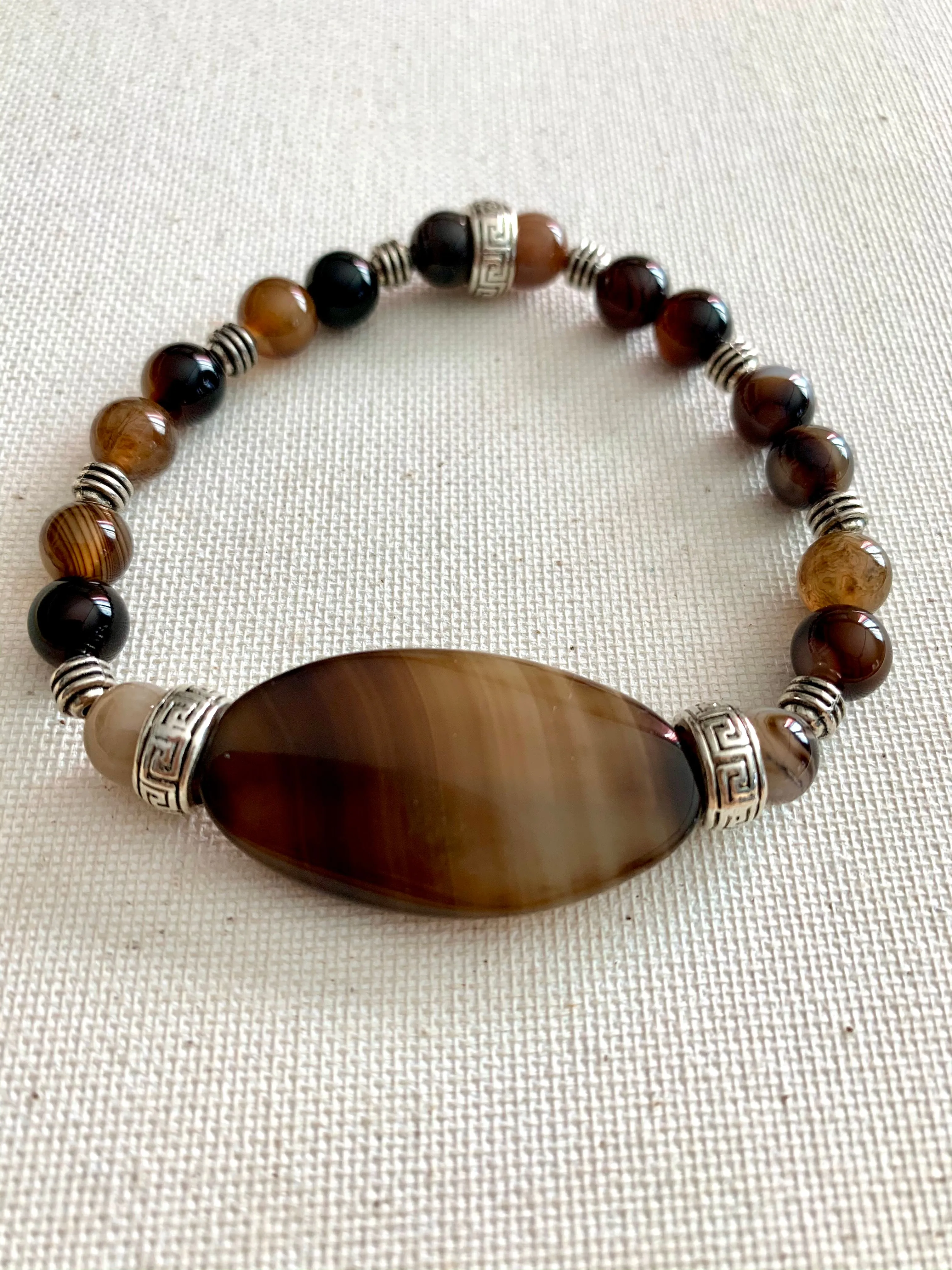 Brown Agate Stone Bracelet