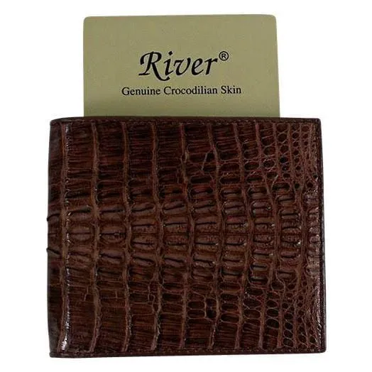 Brown Genuine Crocodile Skin Mens wallets