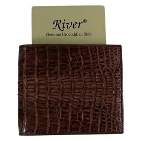 Brown Genuine Crocodile Skin Mens wallets