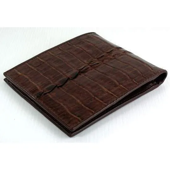 Brown Genuine Crocodile Skin Mens wallets