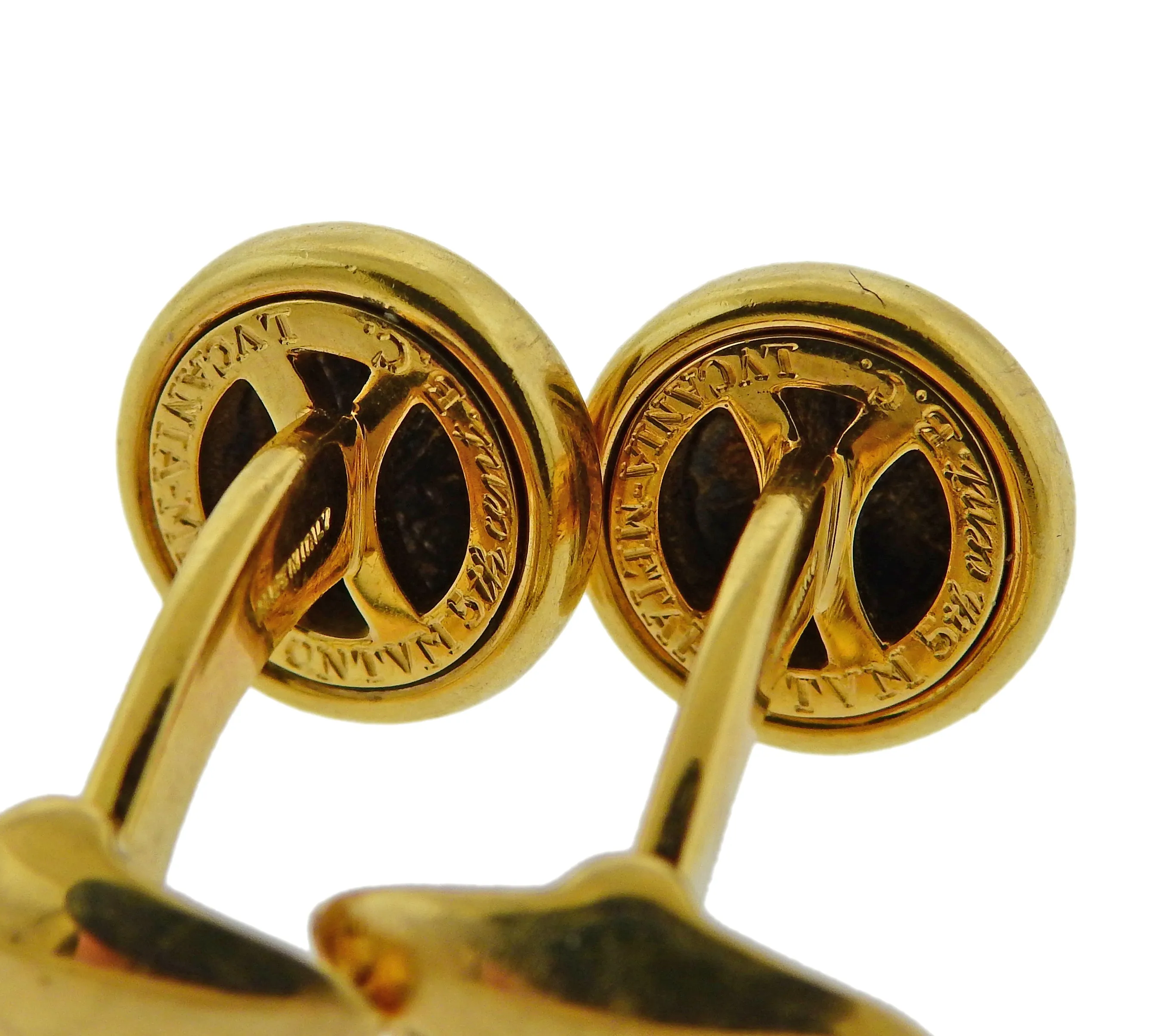 Bulgari Monete 18k Gold Ancient Coin Cufflinks