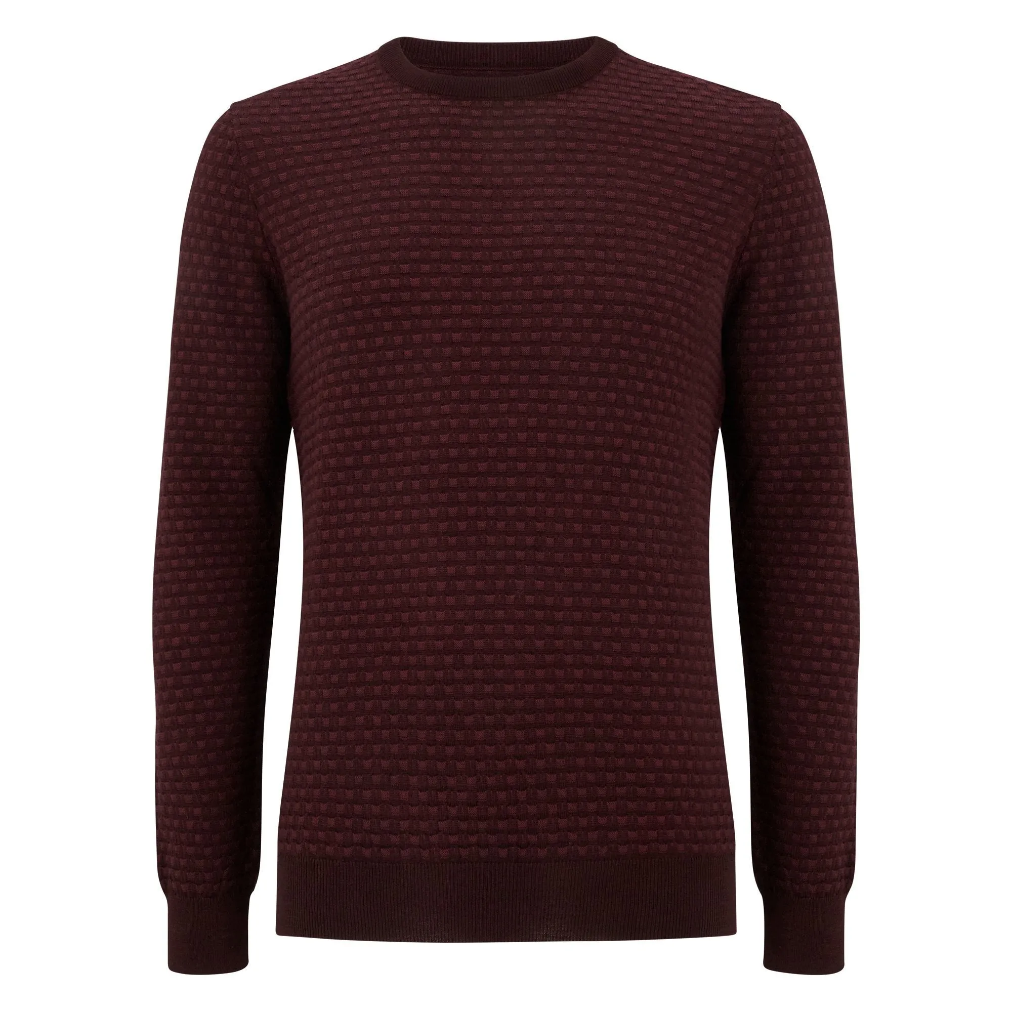 Burgundy Crew Neck Sweater