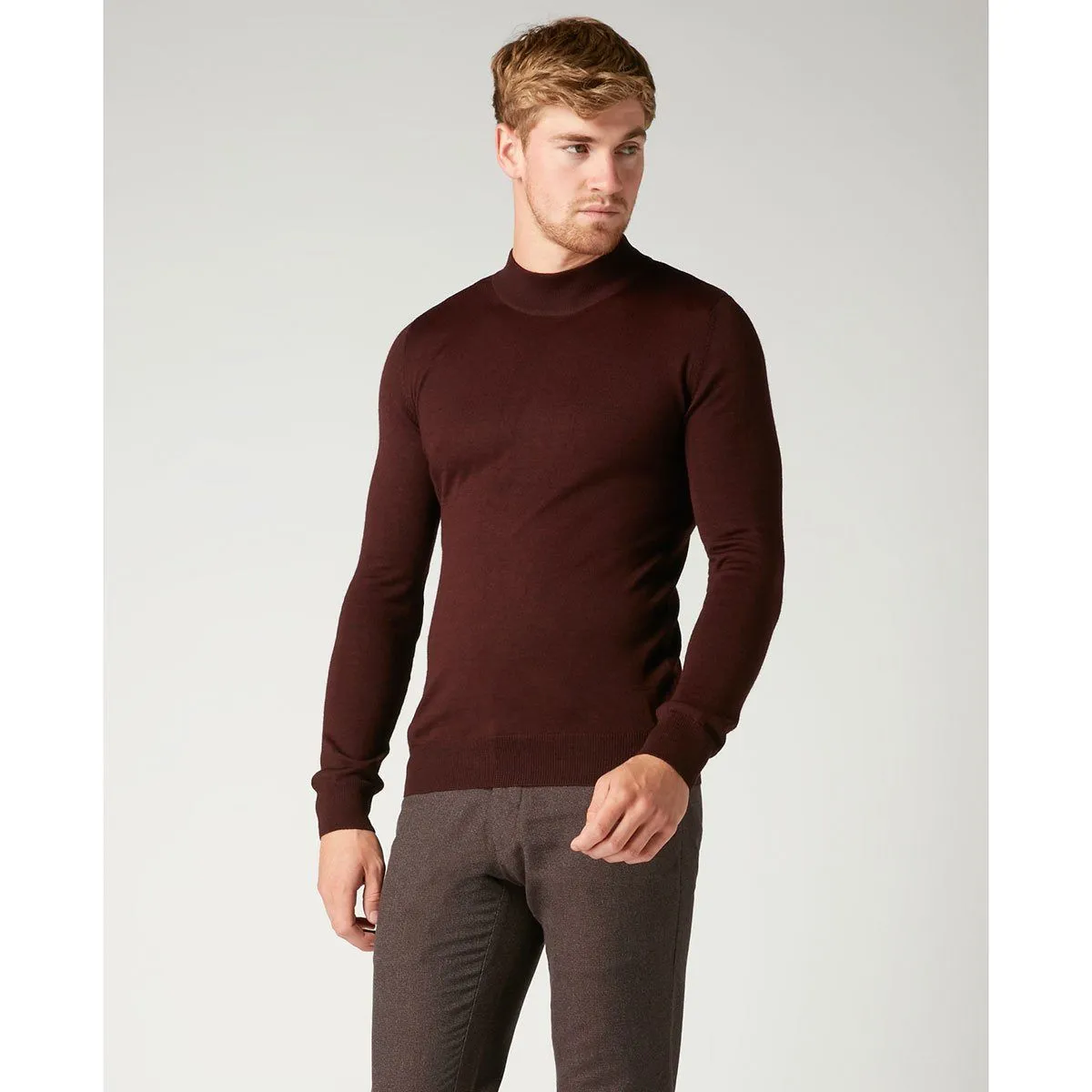 Burgundy Turtle Neck Sweater