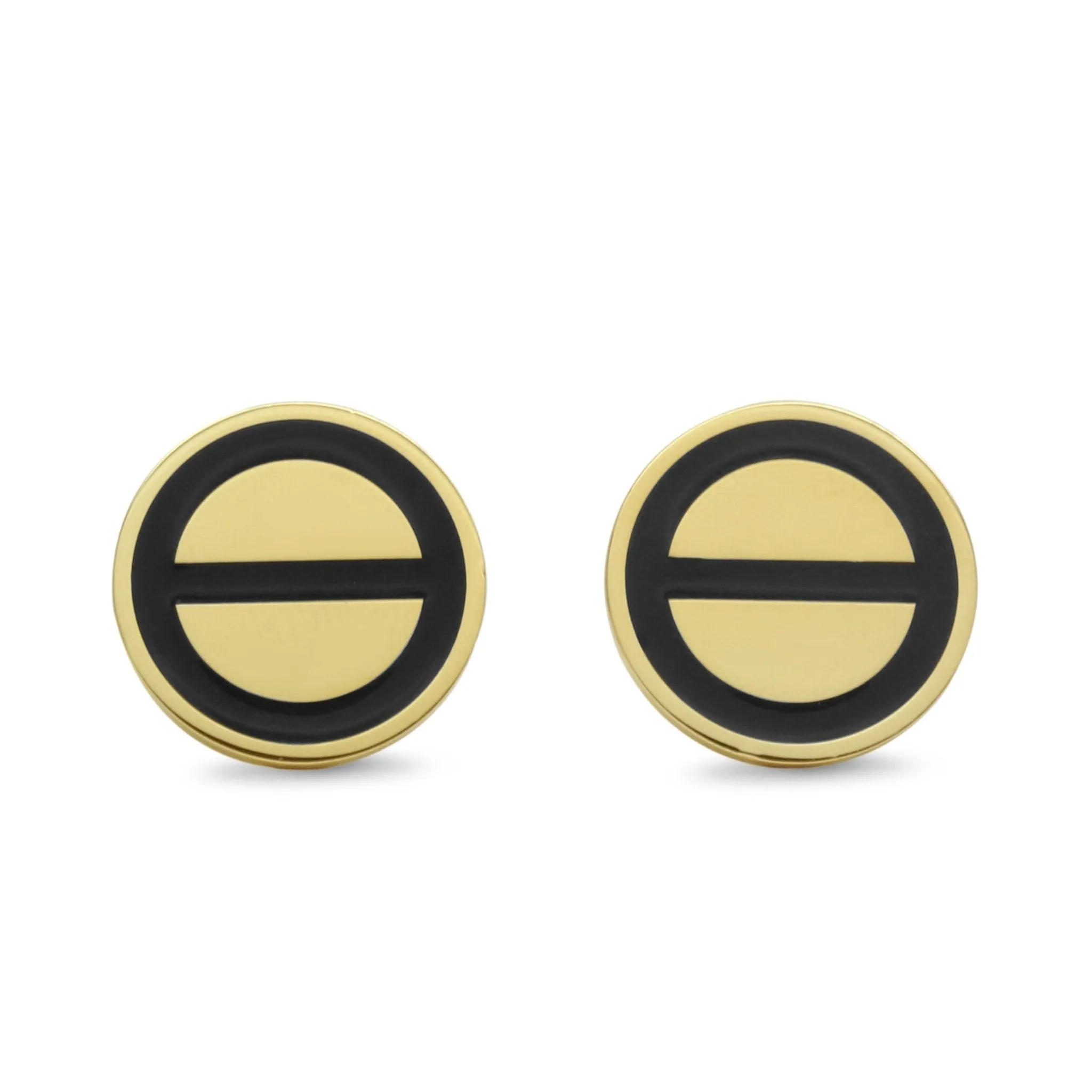 Cartier Love Cufflinks - 18ct Yellow Gold & Black Enamel