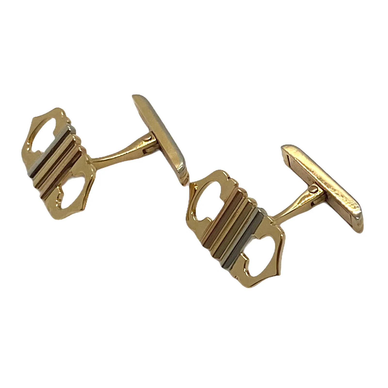 Cartier Trinity Tricolor 18k Gold Cufflinks