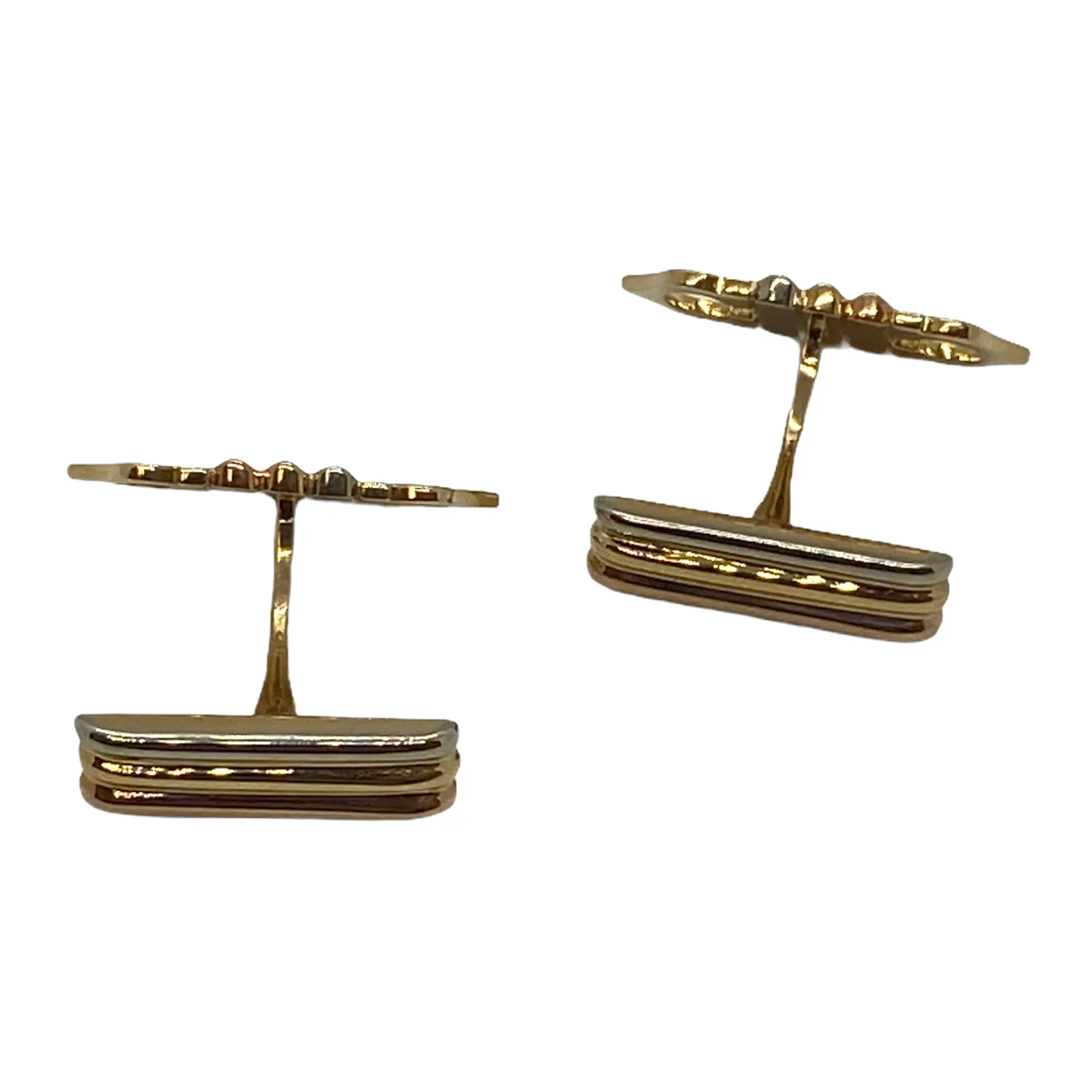 Cartier Trinity Tricolor 18k Gold Cufflinks