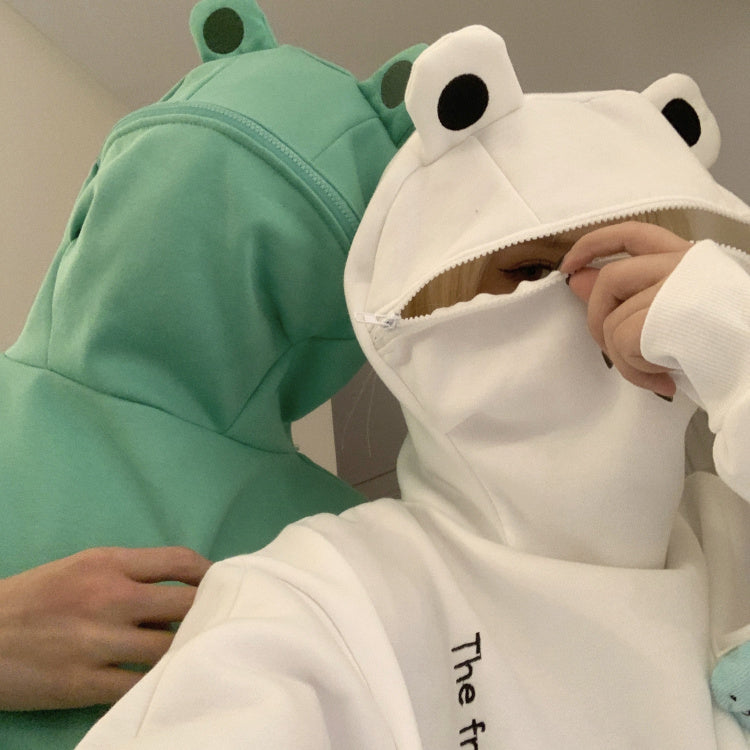 Cartoon Frog Zipper Hoodie AD12657