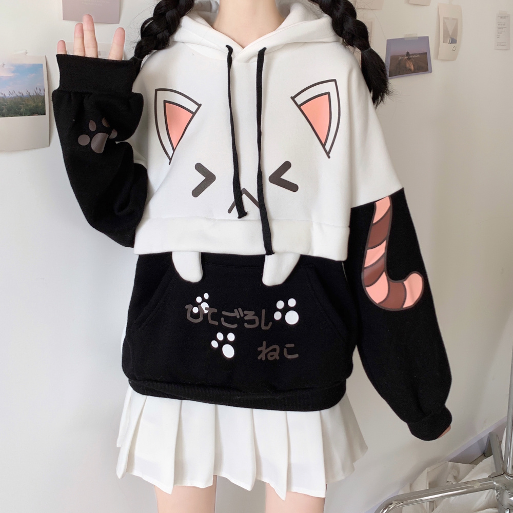 Cat Cotton Hoodie AD12736