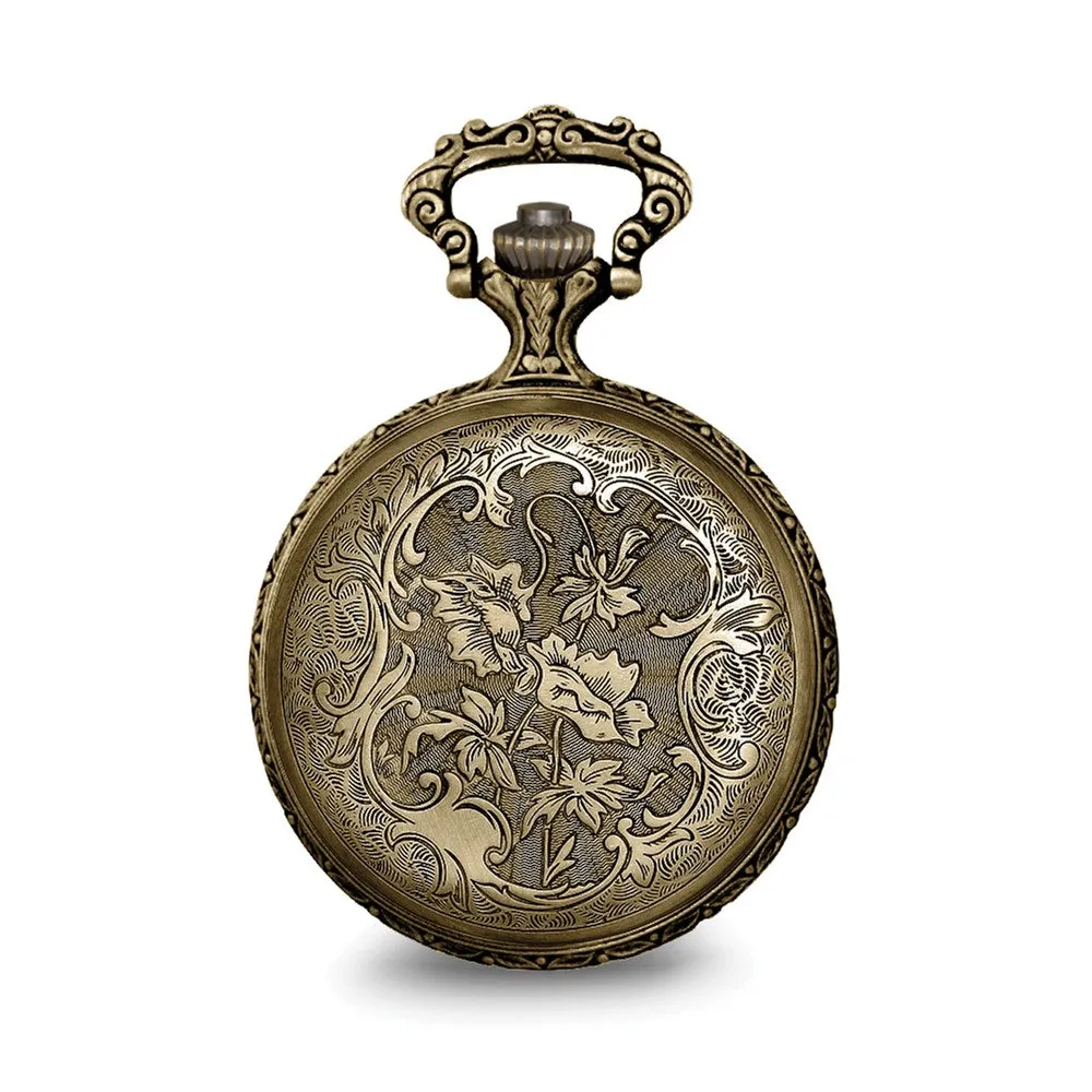 Charles Hubert 2-tone Antique Finish Train Pocket Watch