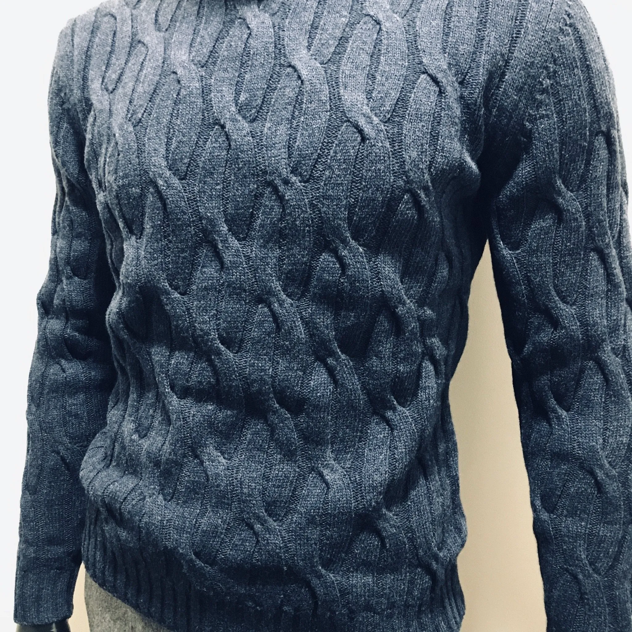 Chunky Crew Neck Sweater Navy