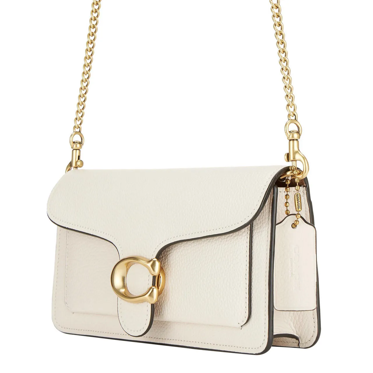 COACH Tabby Chain Strap Crossbody Bag - Chalk