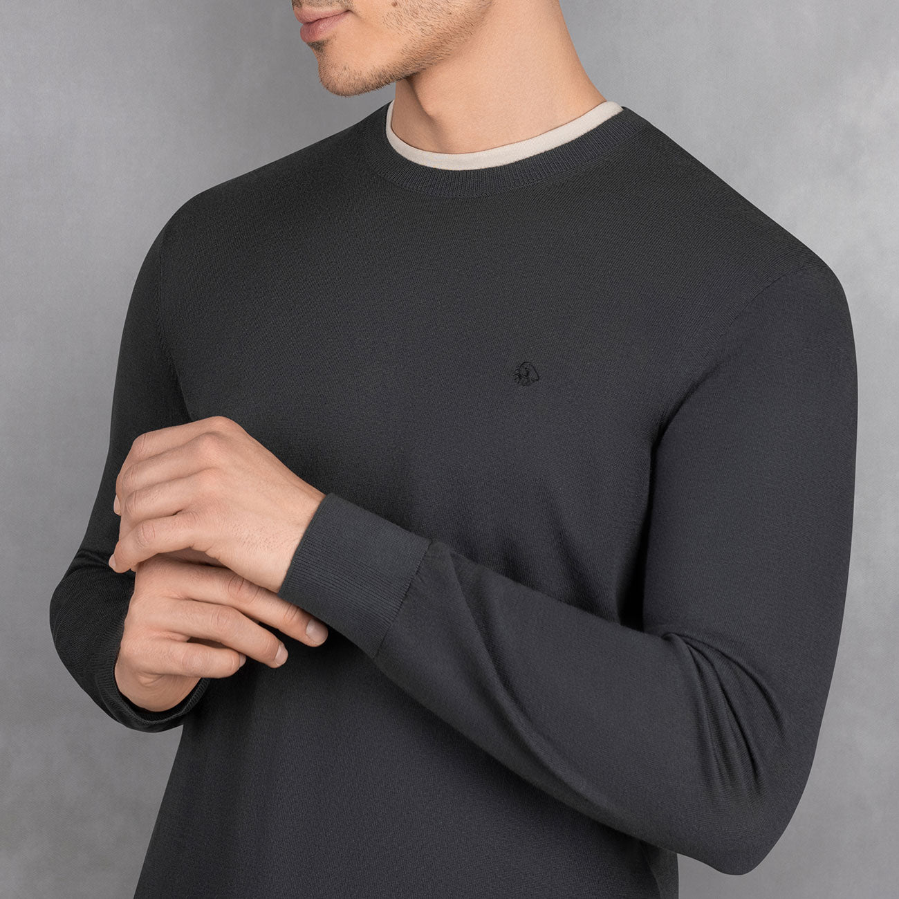 Cotton Pullover Round Neck Men