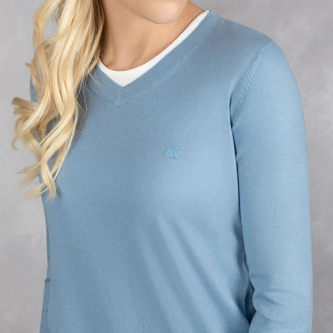 Cotton Pullover V-Neck Women