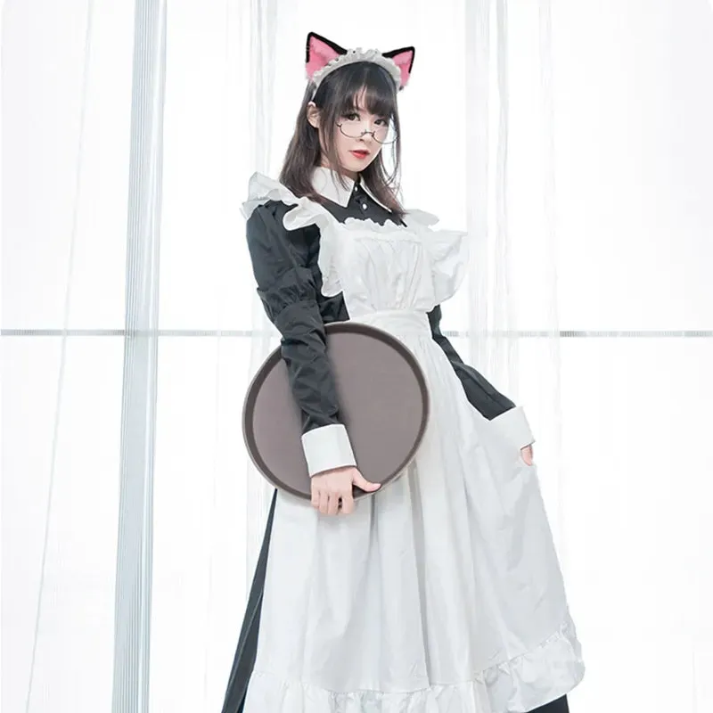 Cute Cat Ear Cosplay Hair Hoop with Flower Hairpin Woman Teens Headband for Live Broadcast Cartoon Carnivals Hairband