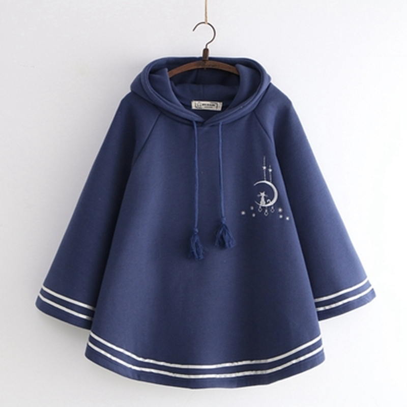 Cute Moon Cat Cape Hoodie AD12180