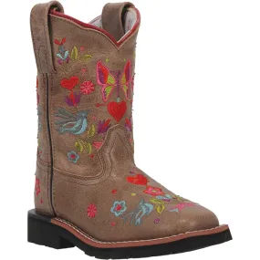 Dan Post Kids Girls Fleur Cowboy Boots Leather Taupe